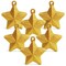 Pack of 6 Glitter Star Balloon Weights for Tables, Gold Party Decorations, (5.3 oz, 3.5x1.75x4 inch)